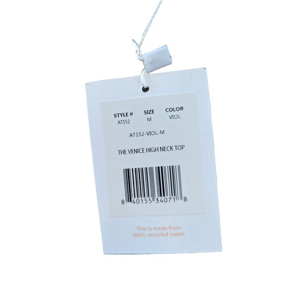 Andie Swim The Venice High Neck Top Violet Purple Size Medium - Picture 9 of 10